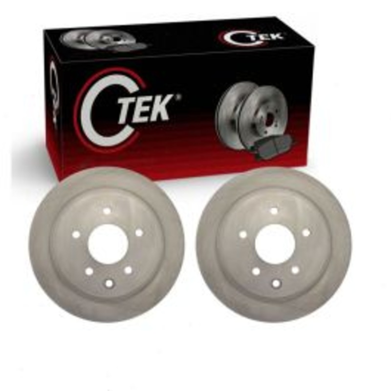 2 pc Centric CTEK Rear Disc Brake Rotors for 2008-2020 Nissan Rogue
