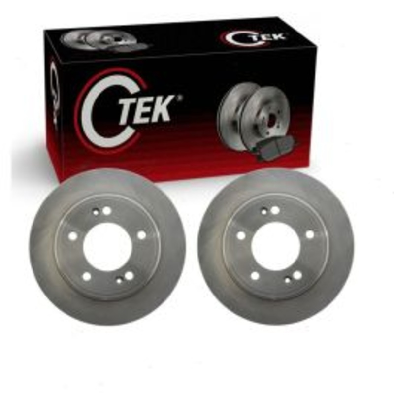 2 pc Centric CTEK Rear Disc Brake Rotors for 2013-2014 Hyundai Elantra Coupe