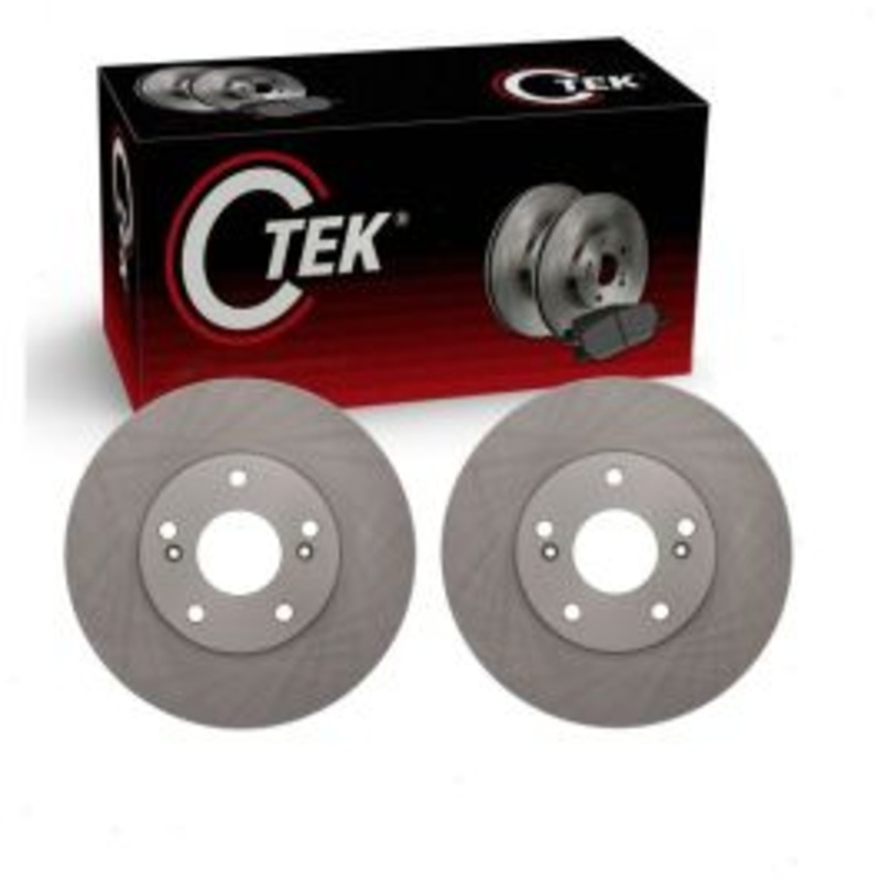 2 pc Centric CTEK Front Disc Brake Rotors for 1998-2017 Honda Accord 2.4L 3.0L L4 V6