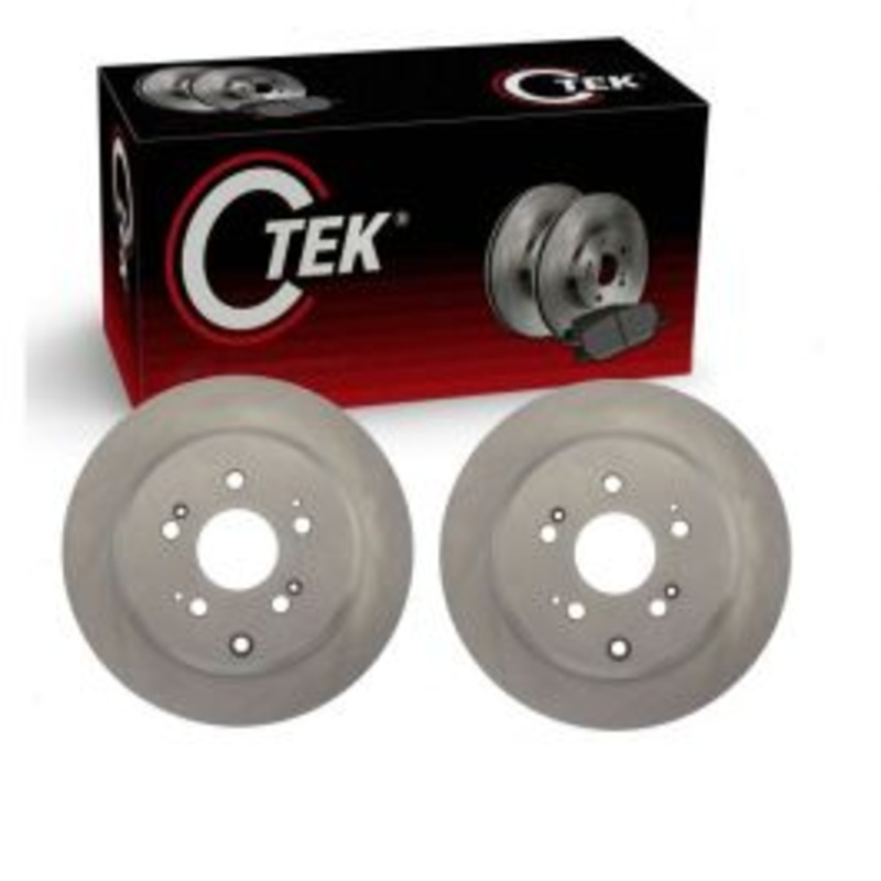 2 pc Centric CTEK Rear Disc Brake Rotors for 2009-2015 Honda Pilot