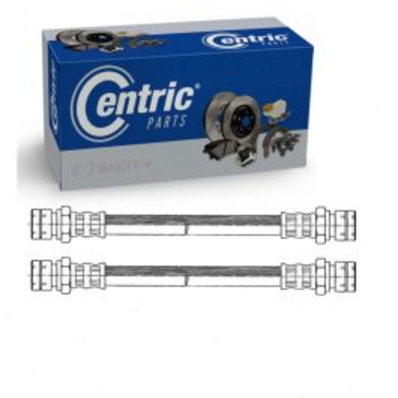 2 pc Centric Premium Rear Brake Hydraulic Hoses for 1966-1973 Volkswagen Squareback