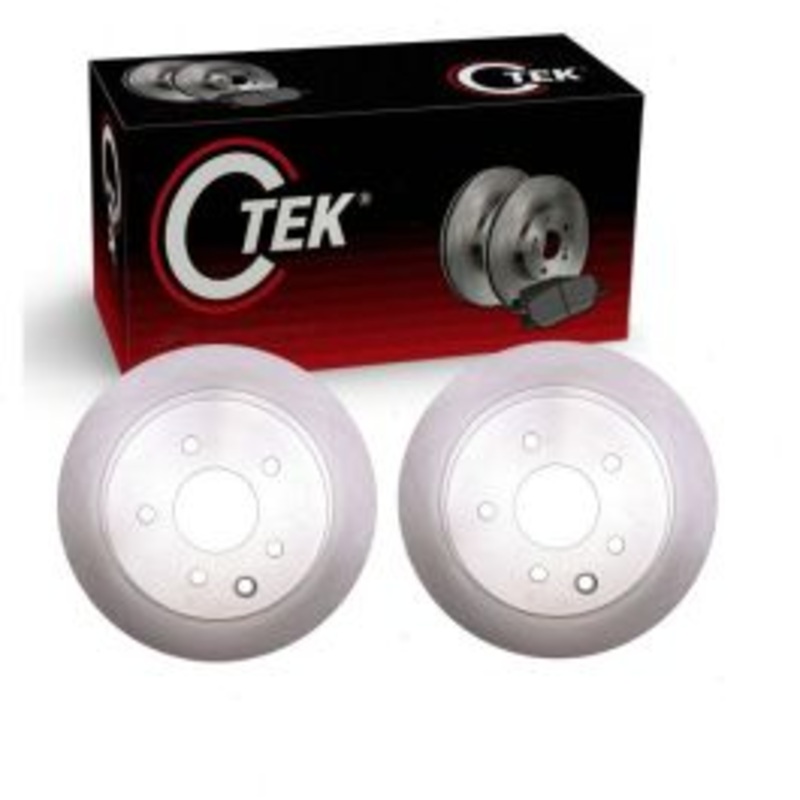 2 pc Centric CTEK Rear Disc Brake Rotors for 2004-2008 Nissan Maxima