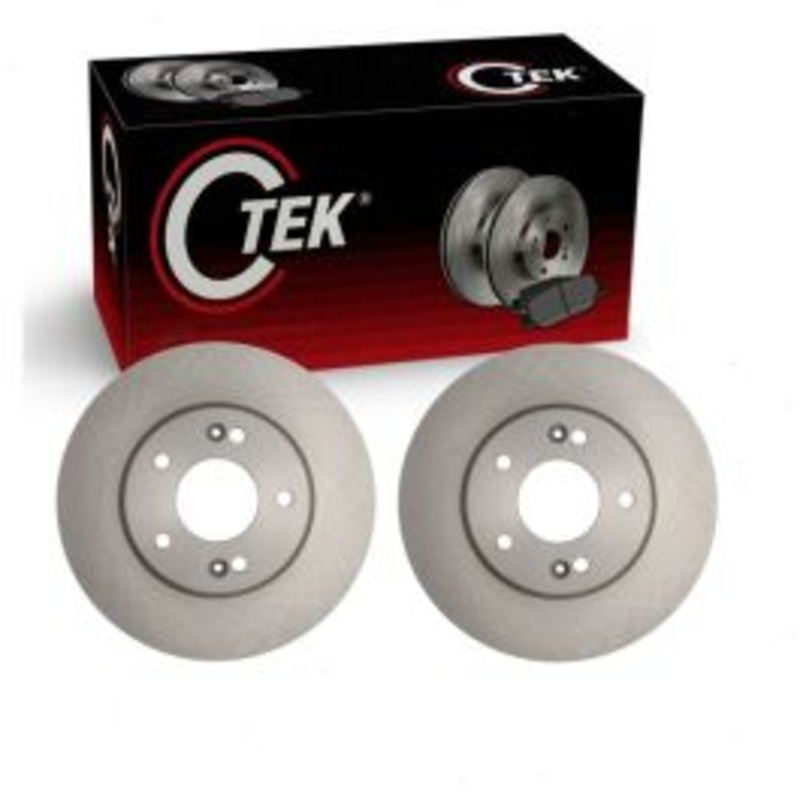 2 pc Centric CTEK Front Disc Brake Rotors for 2014-2022 Kia Forte 2.0L L4