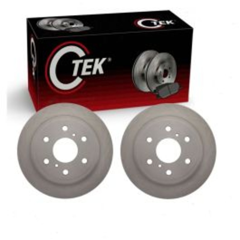 2 pc Centric CTEK Rear Disc Brake Rotors for 2007-2020 Cadillac Escalade