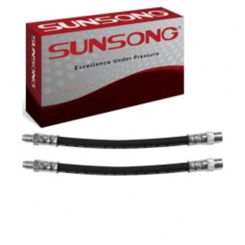 2 pc Sunsong Rear Outer Brake Hydraulic Hoses for 1996-2002 BMW Z3 2.5L 2.8L 3.0L L6