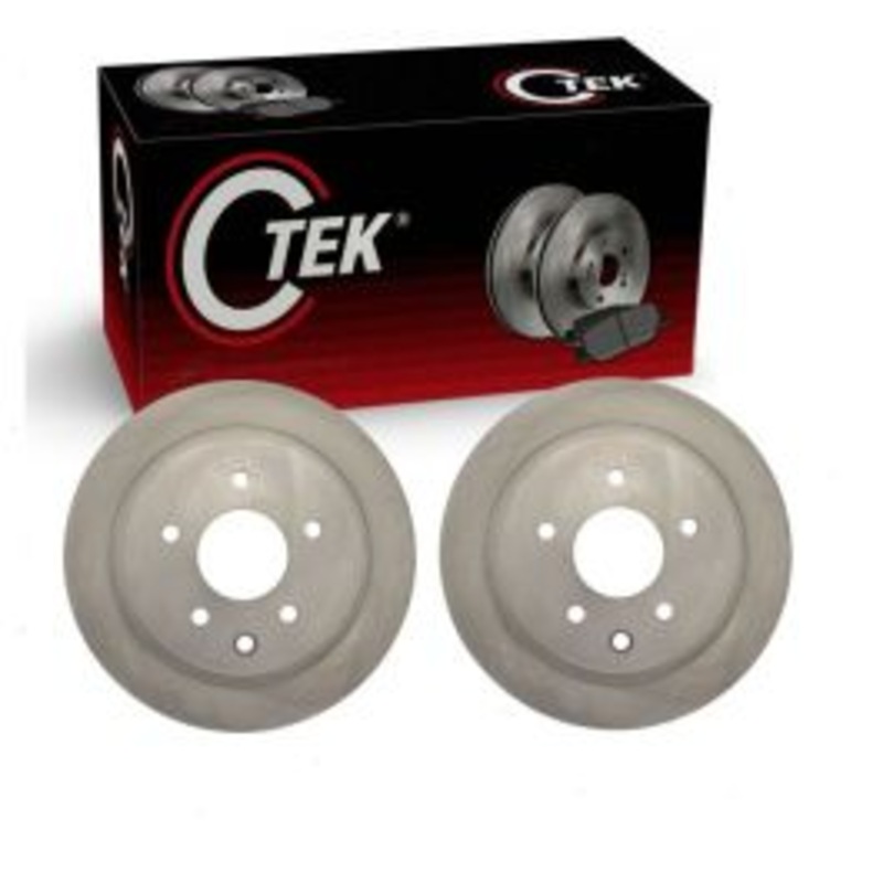 2 pc Centric CTEK Rear Disc Brake Rotors for 2017-2022 Nissan Rogue Sport