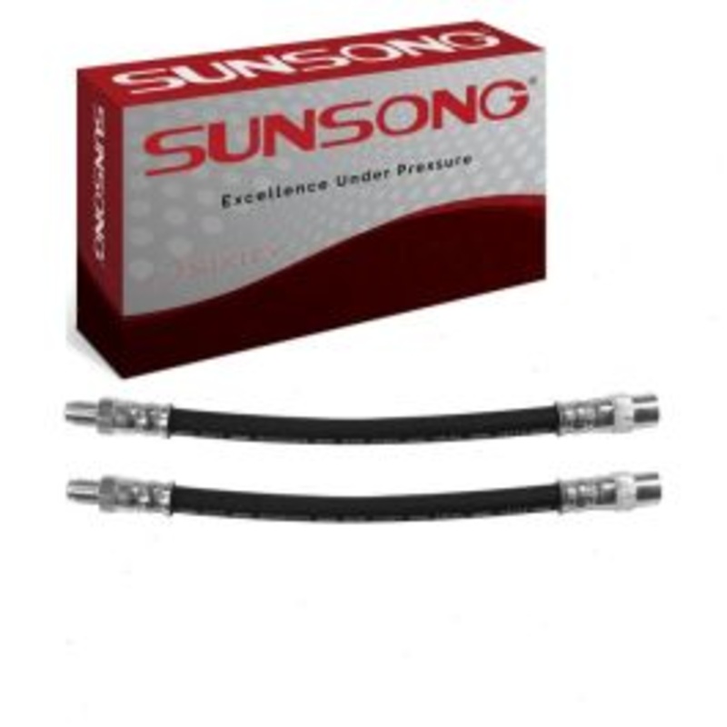 2 pc Sunsong Rear Outer Brake Hydraulic Hoses for 1983-1984 BMW 533i