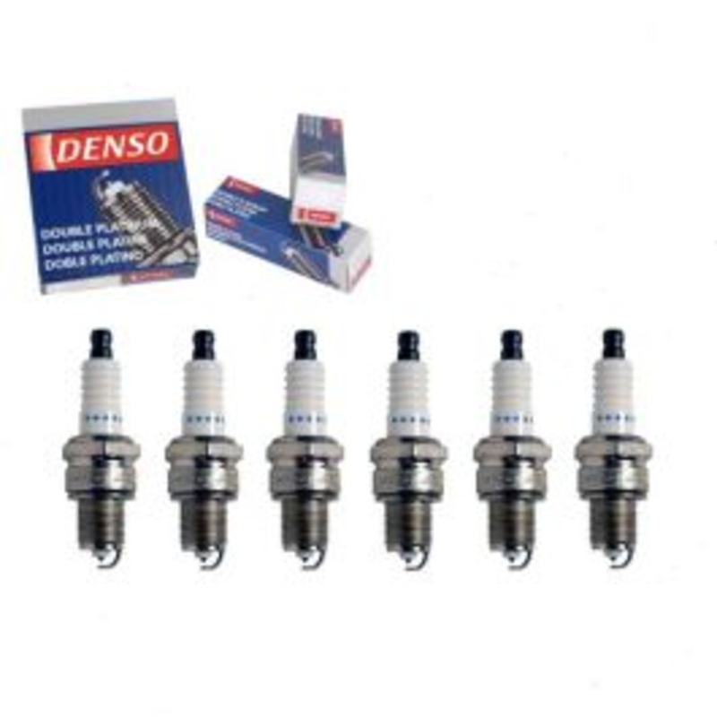 6 pc DENSO Double Platinum Spark Plugs for 1971-1974 Dodge B300 Van 3.7L L6