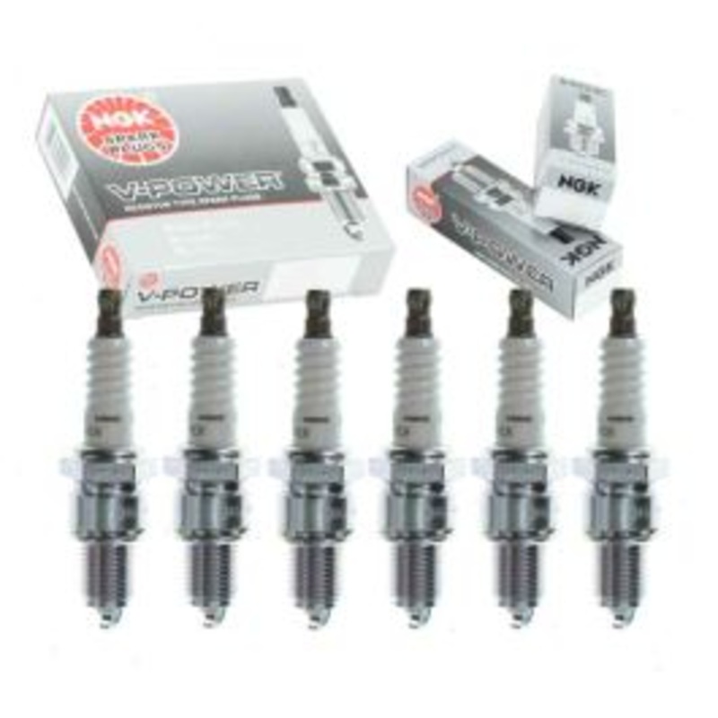 6 pc NGK V-Power Spark Plugs for 1972-1973 Jeep Jeepster 3.8L 4.2L L6