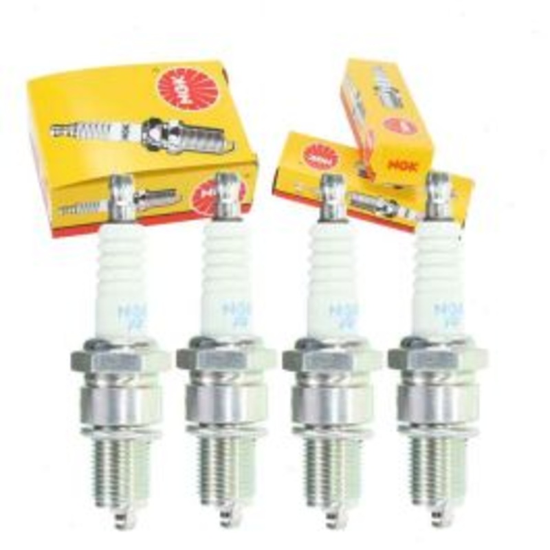4 pc NGK Standard Spark Plugs for 1975-1976 Nissan B210 1.4L L4