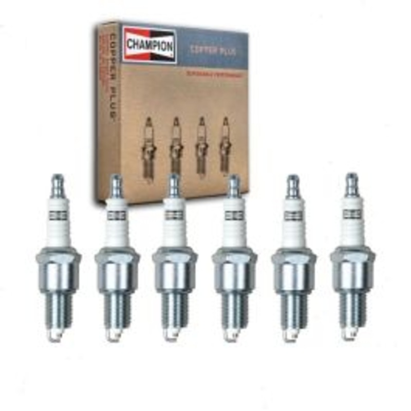 6 pc Champion Copper Plus Spark Plugs for 1966 GMC 1000 4.1L L6