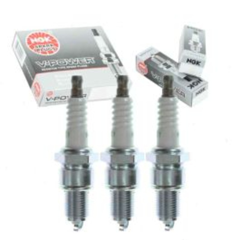 3 pc NGK V-Power Spark Plugs for 1989-1992 Chevrolet Sprint 1.0L L3