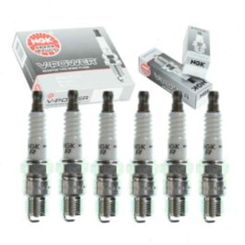 6 pc NGK V-Power Spark Plugs for 1975 GMC G35 4.8L L6