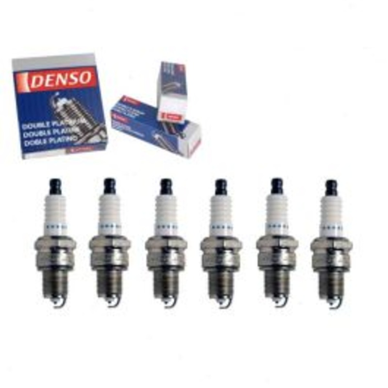 6 pc DENSO Double Platinum Spark Plugs for 1984 BMW 325e 2.7L L6
