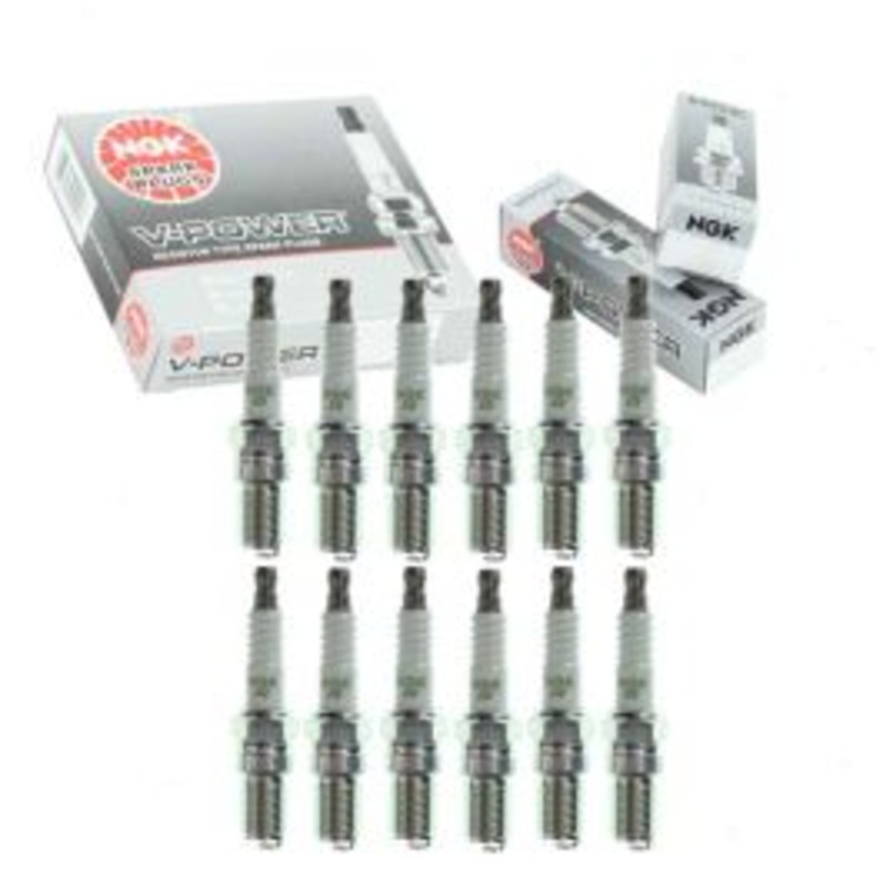 12 pc NGK V-Power Spark Plugs for 1993 Jaguar XJRS 6.0L V12
