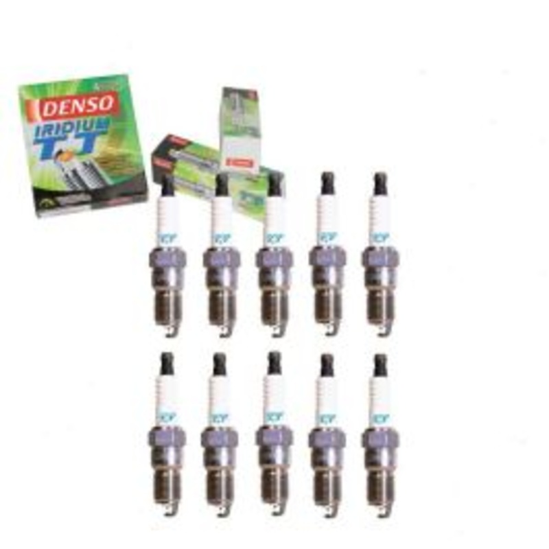 10 pc DENSO Iridium TT Spark Plugs for 2000-2002 Ford E-450 Econoline Super Duty 6.8L V10