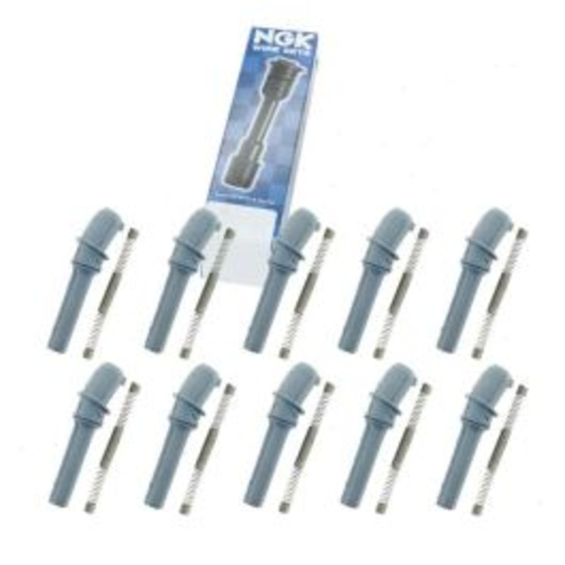 10 pc NGK Ignition Coil Boots for 1997-2002 Ford E-350 Econoline Club Wagon 6.8L V10