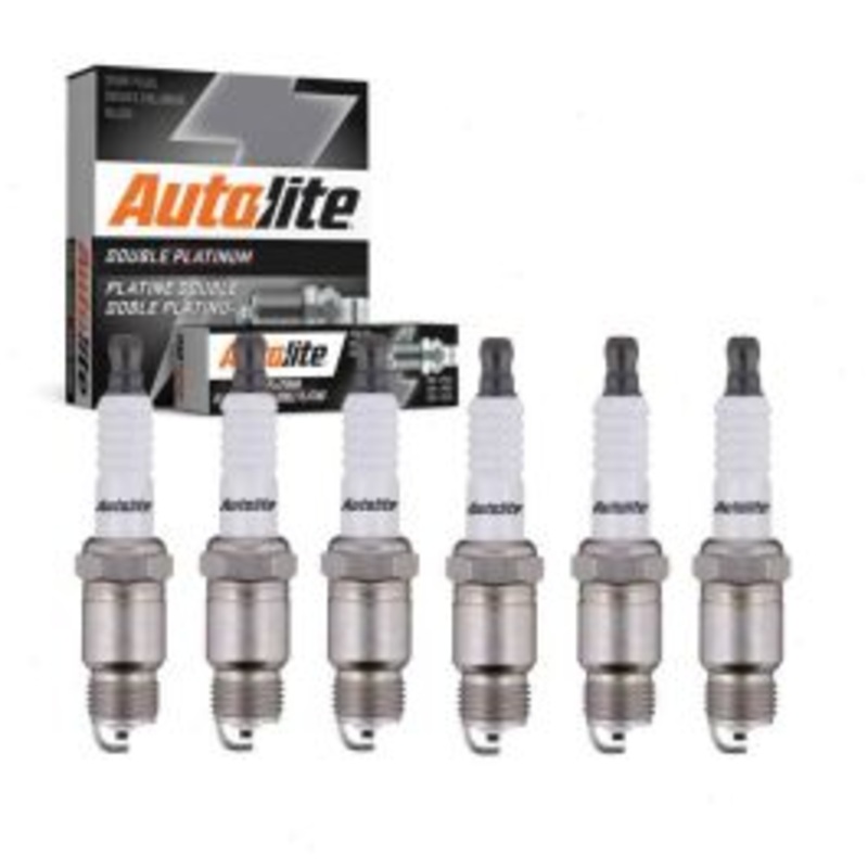 6 pc Autolite Double Platinum Spark Plug for 1975-1976 Plymouth Scamp 3.7L