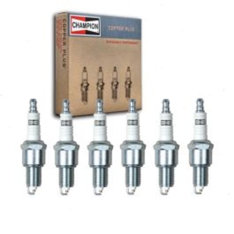 6 pc Champion Copper Plus Spark Plugs for 1985-1986 BMW 635CSi 3.5L L6