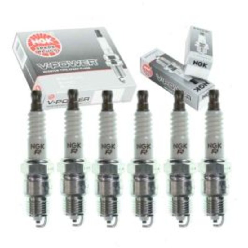 6 pc NGK V-Power Spark Plugs for 1971 GMC K15 K1500 Suburban 4.1L L6