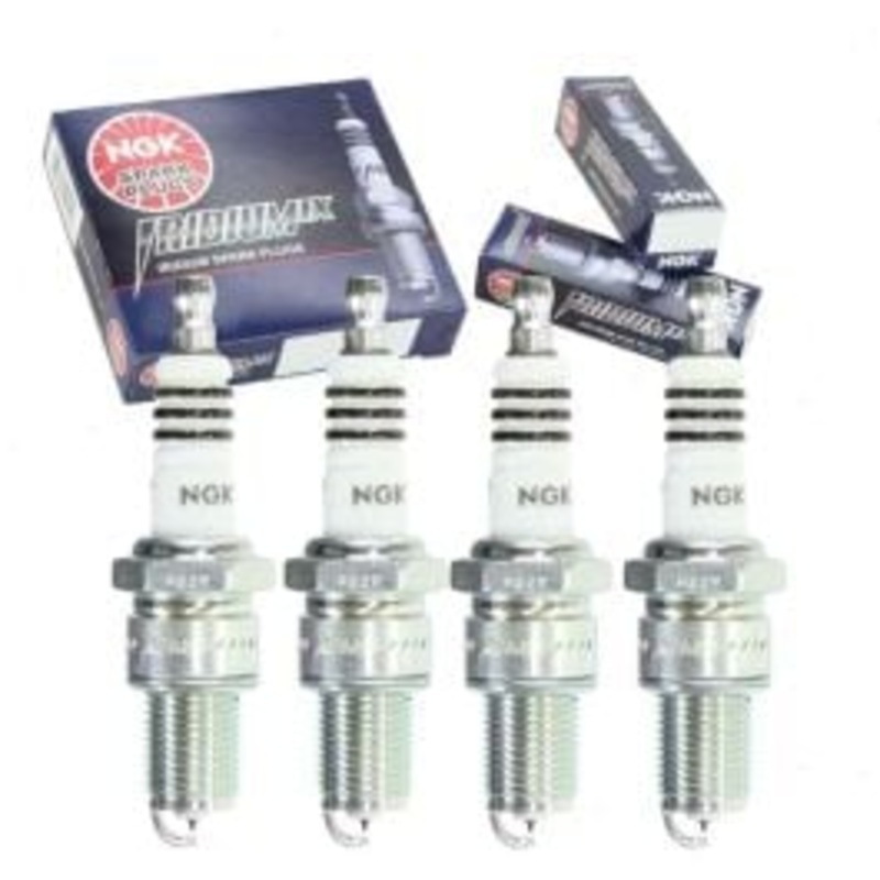 4 pc NGK Iridium IX Exhaust Side Spark Plugs for 1986-1989 Nissan D21 2.4L L4