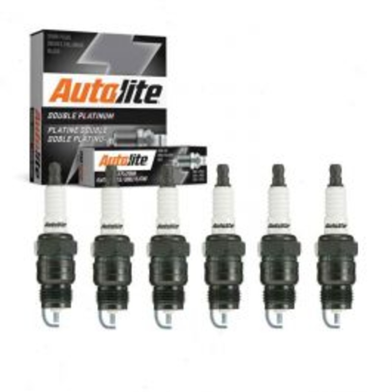 6 pc Autolite Double Platinum Spark Plug for 1987-1996 Ford F-250 4.9L L6