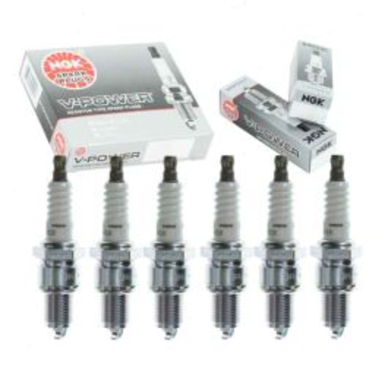 6 pc NGK V-Power Spark Plugs for 1974 Dodge CB300 3.7L L6