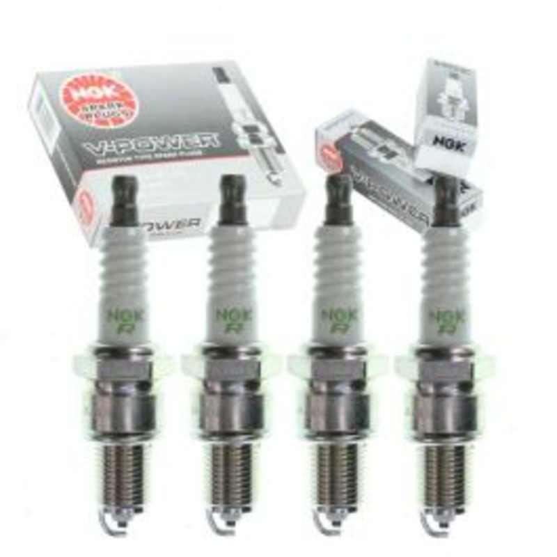 4 pc NGK V-Power Spark Plugs for 1972-1973 Subaru Deluxe 1.3L 1.4L H4
