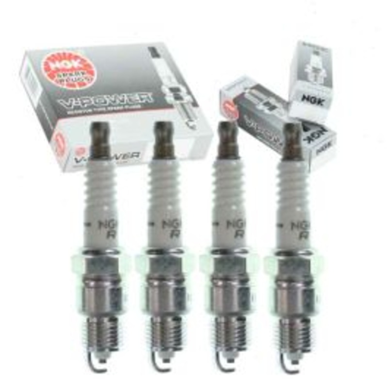 4 pc NGK V-Power Spark Plugs for 1977-1980 Pontiac Sunbird 2.5L L4