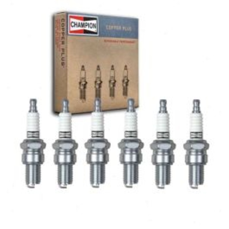 6 pc Champion Copper Plus Spark Plugs for 1966 Fargo D210 Pickup 3.7L L6