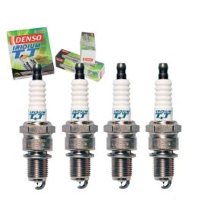 4 pc DENSO Iridium TT Spark Plugs for 1973 Subaru Deluxe 1.4L H4