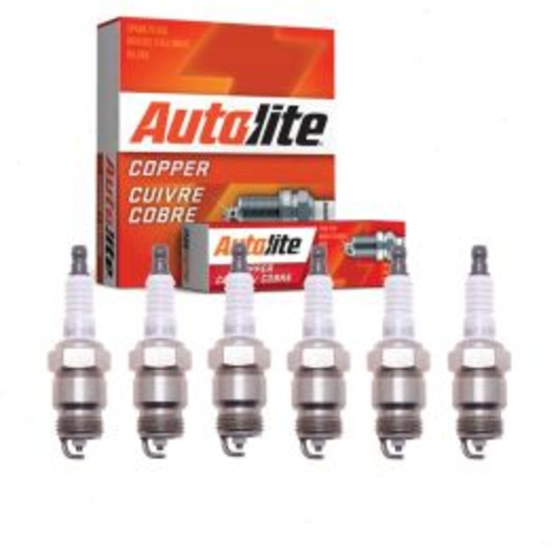 6 pc Autolite Copper Core Spark Plugs for 1969-1983 Ford E-100 Econoline 3.9L 4.9L L6
