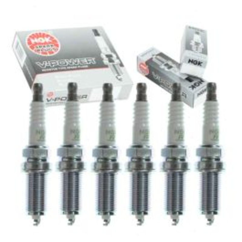 6 pc NGK V-Power Spark Plugs for 2009-2010 BMW 528i xDrive 3.0L L6