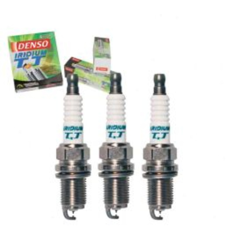 3 pc DENSO Iridium TT Spark Plugs for 2014-2015 Mitsubishi Mirage 1.2L L3
