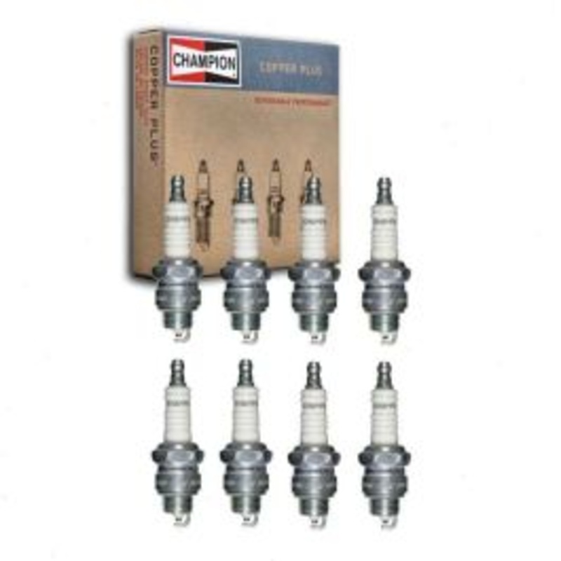 8 pc Champion Copper Plus Spark Plugs for 1971 International 1210 5.0L 6.4L V8