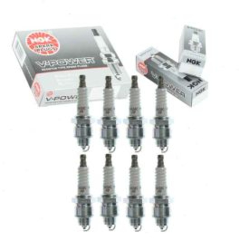 8 pc NGK V-Power Spark Plugs for 1967 Dodge D100 Series 6.3L V8
