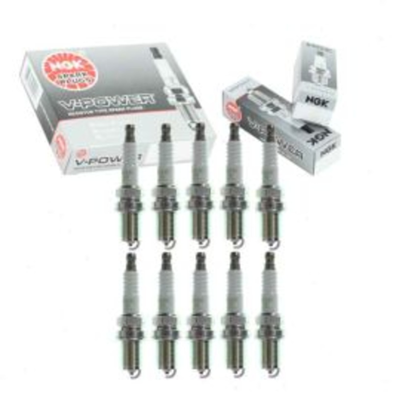 10 pc NGK V-Power Spark Plugs for 2004-2005 Porsche Carrera GT 5.7L V10