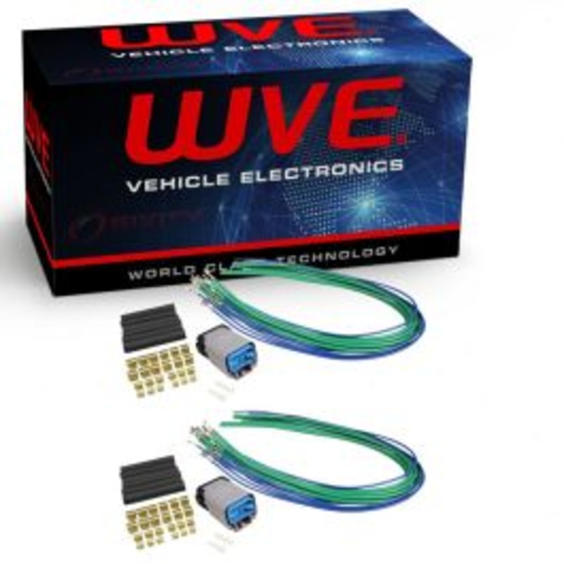 2 pc Wells WVE Front Power Window Motor Connectors for 2006-2012 Jeep Commander Grand Cherokee