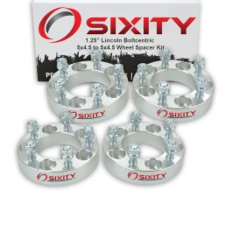 Sixity 4 pc 1.25" Thick Wheel Spacers - Lincoln Aviator Continental III Mark VII Town - 5x4.5