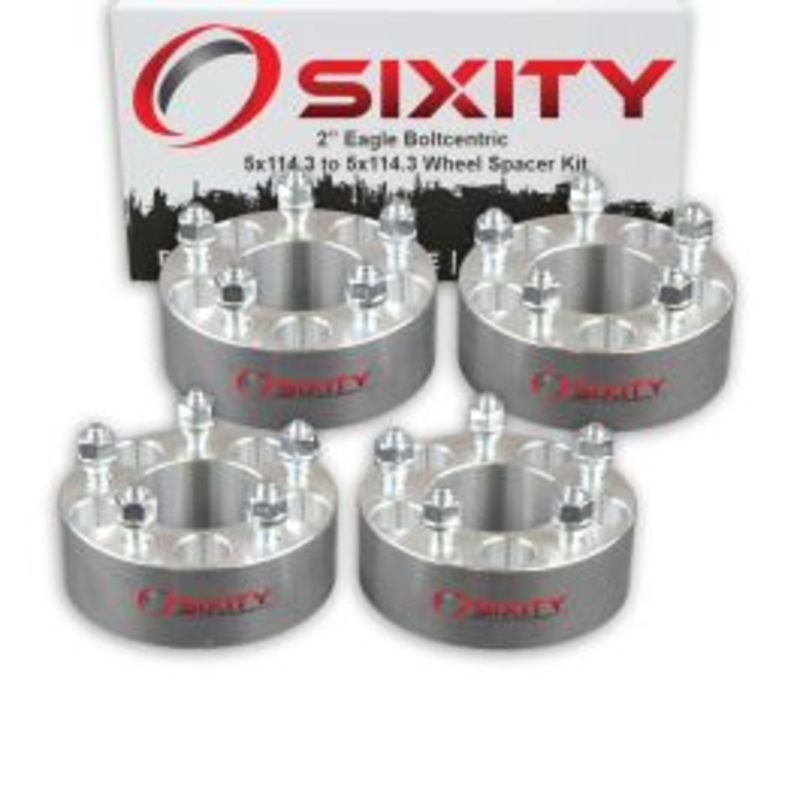 Sixity 4 pc 2" Thick Wheel Spacers - Eagle Talon Vision - 5x114.3mm