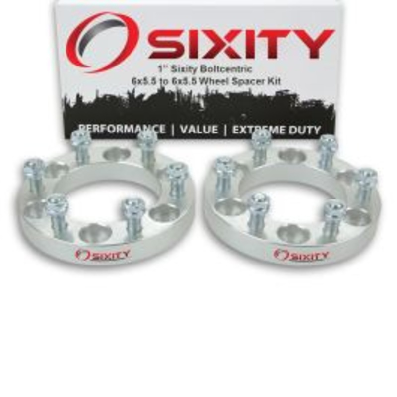 Sixity 2 pc 1" Inch Thick 6x5.5 Wheel Spacers M14x1.5mm 1.25in Studs Lugs