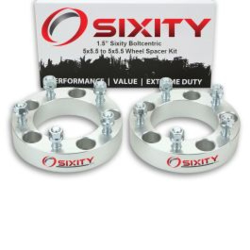 Sixity 2 pc 1.5" Inch Thick 5x5.5 Wheel Spacers 1/2-20tpi 1.25in Studs Lugs