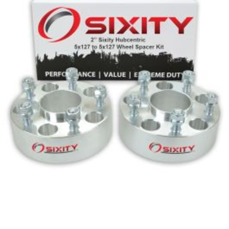 Sixity 2 pc 2" Inch Thick 5x127 Wheel Spacers 1/2-20tpi 1.25in Hubcentric