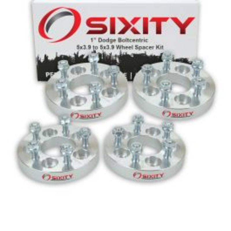 Sixity 4 pc 1" Thick Wheel Spacers - Dodge Aries Caravan Daytona Dynasty Lancer Neon - 5x3.9