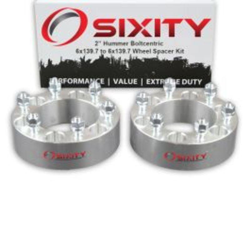Sixity 2 pc 2" Thick Wheel Spacers - Hummer H3 Truck SUV - 6x139.7mm
