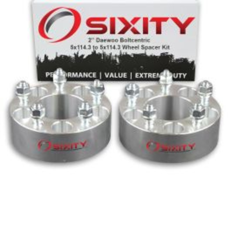 Sixity 2 pc 2" Thick Wheel Spacers - Daewoo Leganza - 5x114.3mm