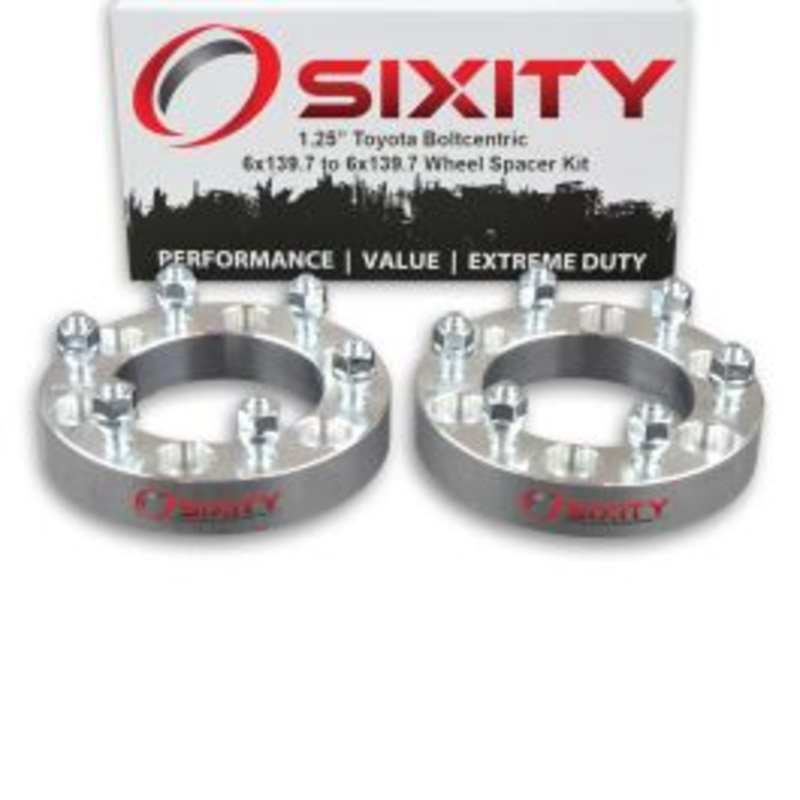 Sixity 2 pc 1.25" Thick Wheel Spacers - Toyota Tacoma Truck - 6x139.7mm