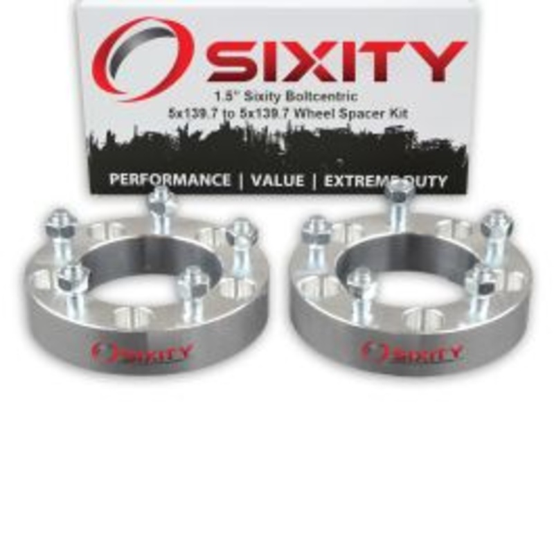 Sixity 2 pc 1.5" Inch Thick 5x139.7 Wheel Spacers 9/16-18tpi 1.25in Studs Lugs