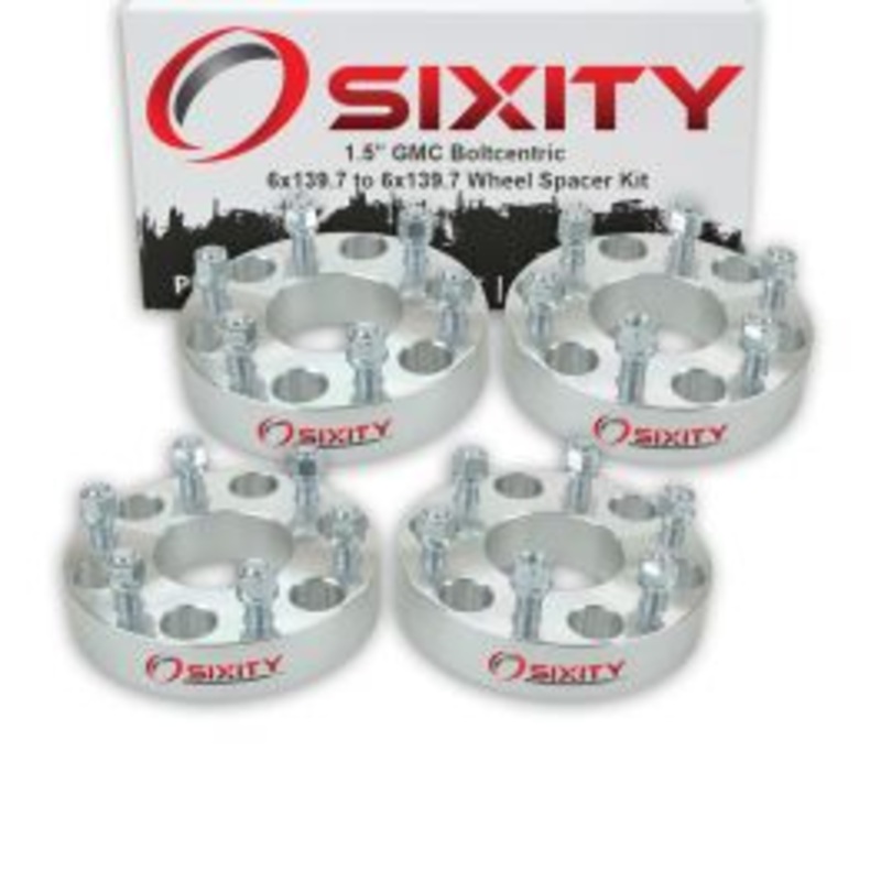 Sixity 4 pc 1.5" Thick Wheel Spacers - GMC Jimmy K1500 Suburban Safari Sierra Denali - 6x139.7mm
