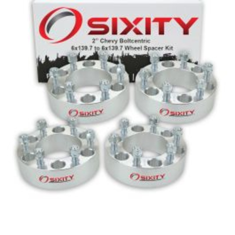 Sixity 4 pc 2" Thick Wheel Spacers - Chevy Blazer C2500 K1500 K2500 Suburban 1500 - 6x139.7mm